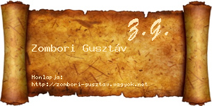 Zombori Gusztáv névjegykártya