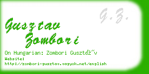 gusztav zombori business card